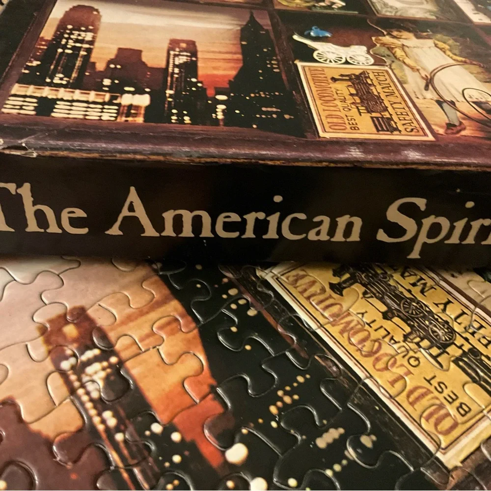 VTG American Spirit Collage 500 pc Puzzle - Picture 3 of 8